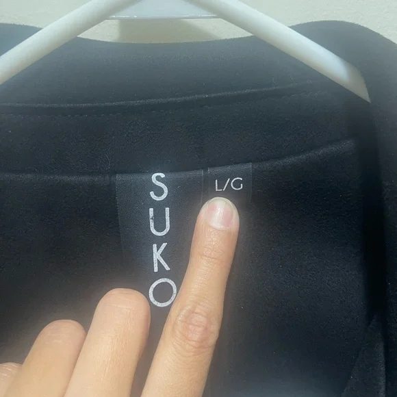 SUKO Jeans Black Moto Jacket Women's Size Large - Picture 4 of 9